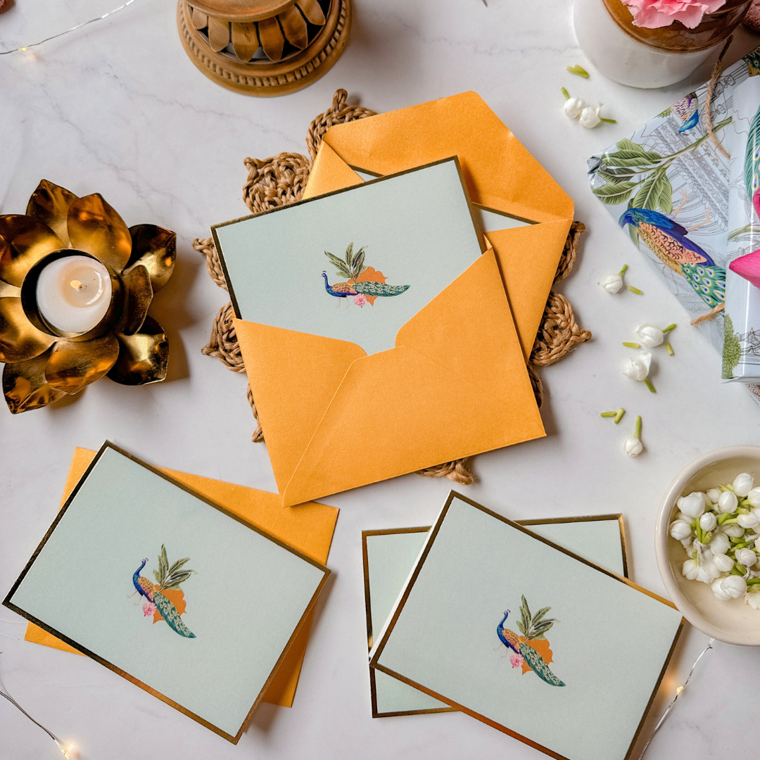 The Dance of Peacock Note Cards