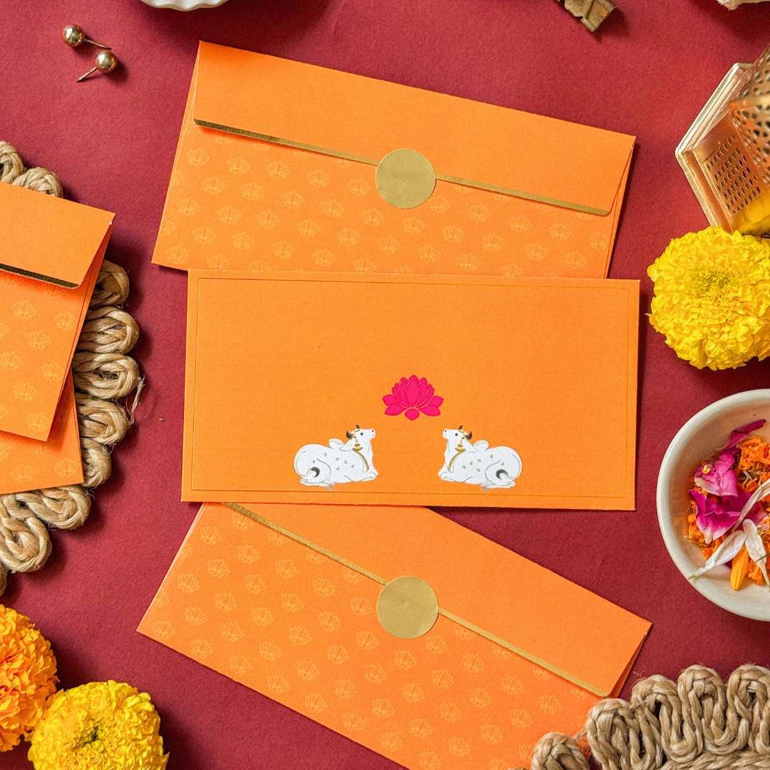 The Indian Pichwai  Money/Shagun Envelope