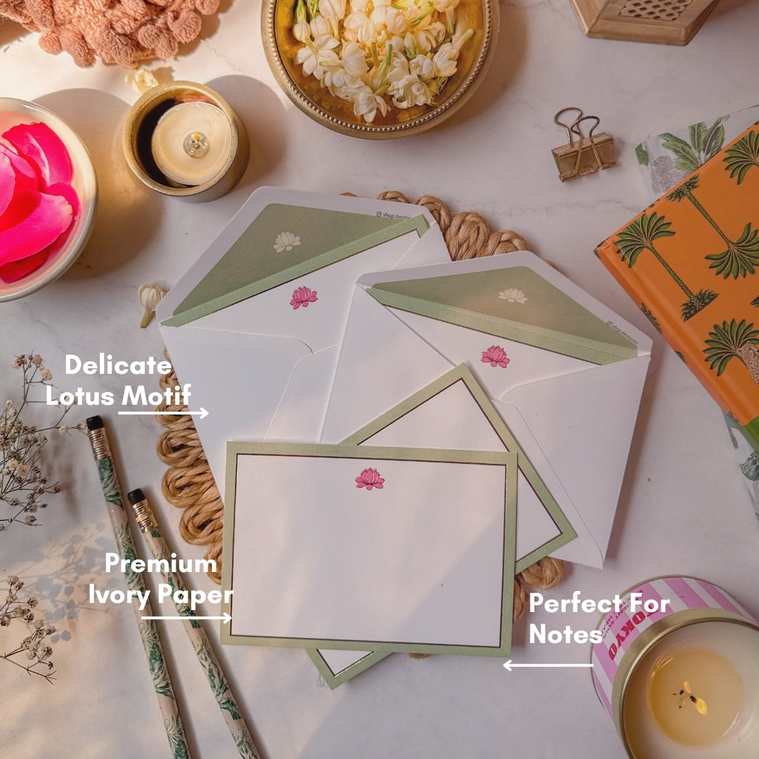 The Enchanting Lotus Note Cards